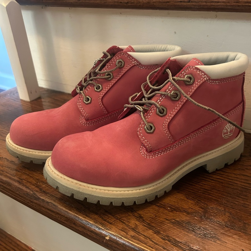 Timberland Pink Nubuck Boots